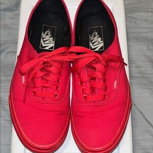 Vans Bold Red Lace-Up Sneakers